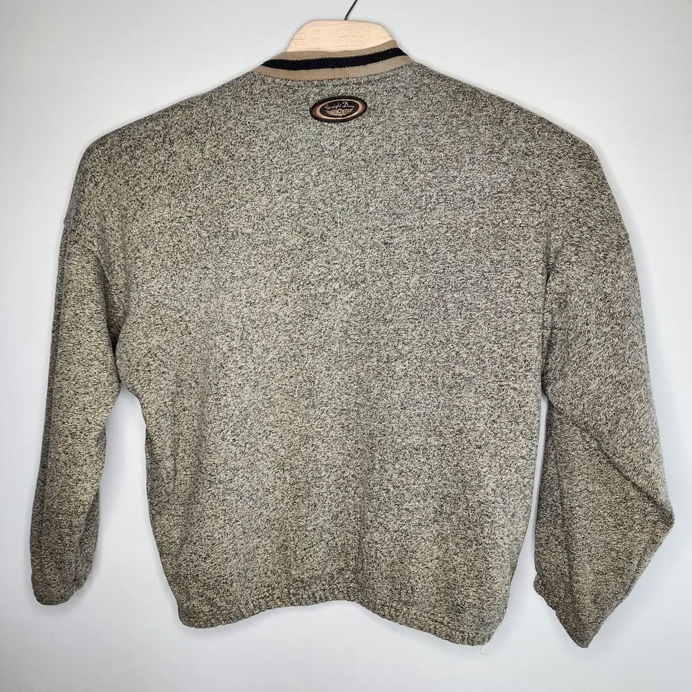 Straight Down Men's Black‎ Beige Sleeveless Golf Sweater  Size L Made USA